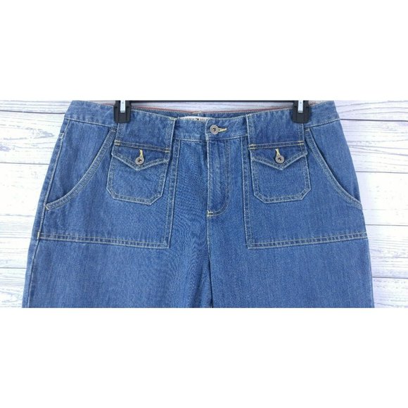 Tommy Hilfiger Women's Detail Stitch Button Pocket Petite Denim Jeans Sz 16 - Picture 2 of 8